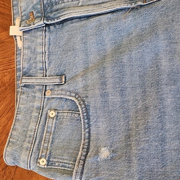 Madewell Light BNWT Fringe Curve Vintage Boho Distressed Oversize Jean Sz 32 - Picture 3 of 11